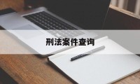 刑法案件查询(刑法案件查询app)